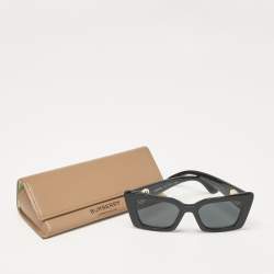 Pre Owned Burberry Black B4344 Daisy Cat Eye Sunglasses