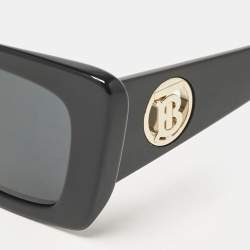 Pre Owned Burberry Black B4344 Daisy Cat Eye Sunglasses