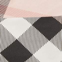 مملوكة مسبقًا Burberry Pink Vintage Checks Silk Bandaeu Scarf