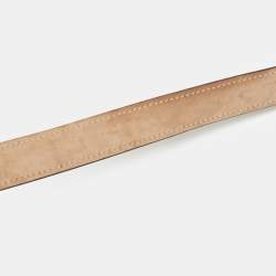 Burberry Black Check Embossed Leather Slim Belt 85 CM