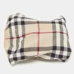 Pre Owned Burberry Beige Vintage Check Cotton Bucket Hat