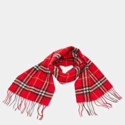 Burberry Red Vintage Check Lambwool Stole