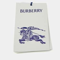 Burberry Iridescent Blue Equestrian Knight Patch Nylon Baseball Cap M