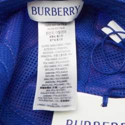 Burberry Iridescent Blue Equestrian Knight Patch Nylon Baseball Cap M