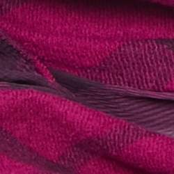 Burberry Purple Checks Wool and Silk Neck Warmer 