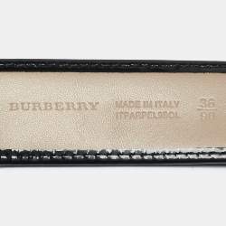 Burberry Beige Supernova Check PVC and Patent Leather Buckle Belt 90CM