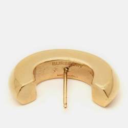 Burberry Gold Tone Hoop Earrings