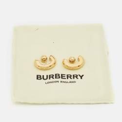 Burberry Gold Tone Hoop Earrings