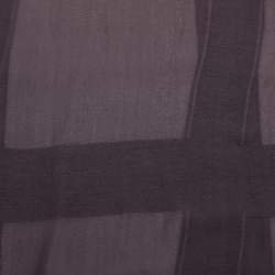 Burberry Purple Silk  and Wool Fringe Scarf