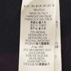 Burberry Purple Modal and Silk Scarf