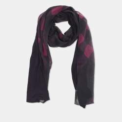 Burberry Purple Modal and Silk Scarf