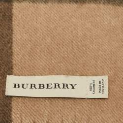 مملوكة مسبقًا Burberry Brown Giant Checked Cashmere Stole