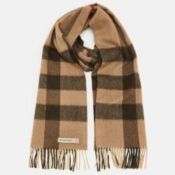 مملوكة مسبقًا Burberry Brown Giant Checked Cashmere Stole