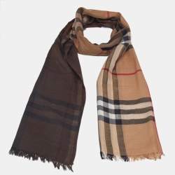 مملوكة مسبقًا وشاح بربري حرير كاروهات بيج