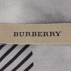 Burberry Black Checked Silk Scarf