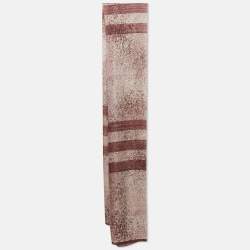 Burberry Pink Checks Silk Scarf 
