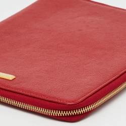 Burberry Red Leather Zip Around iPad Case
