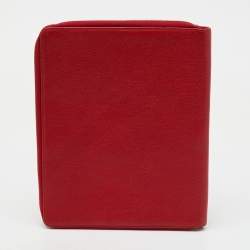 Burberry Red Leather Zip Around iPad Case