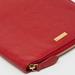 Burberry Red Leather Zip Around iPad Case