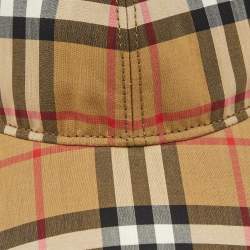 Burberry Beige Checks Cotton Baseball Cap S/M