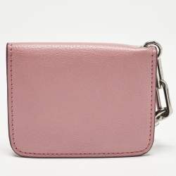 Burberry Pink Leather Motif Card Case Bag Charm