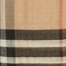 Burberry Beige Nova Check Wool Shawl