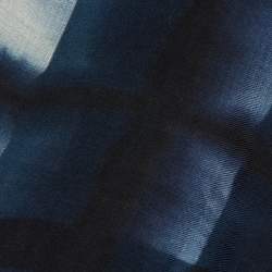 Burberry Blue Checked Silk Scarf