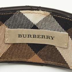 Burberry Brown Quilted Leather Headband 
