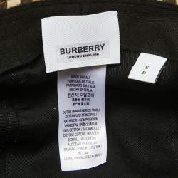 Pre Owned Burberry Beige Nova Checked Cotton Panama Hat S