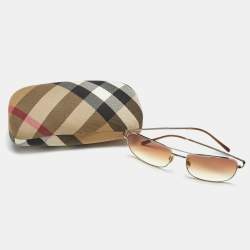 Pre Owned Burberry Brown Gradient B 3007 1002 Square Sunglasses