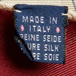 Pre Owned Burberrys' Vintage Burgundy Nova Check Umbrella Print Silk Scarf