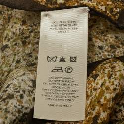 Pre Owned Burberry Green Checks Satin Silk Scarf