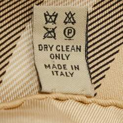 Pre Owned Burberry Beige Check Silk Satin Square Scarf