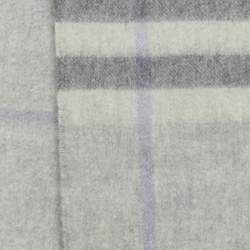 Pre Owned Burberry Grey Nova Check Cashmere Fringed Muffler