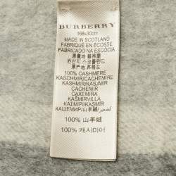 Pre Owned Burberry Grey Nova Check Cashmere Fringed Muffler
