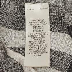 Pre Owned Burberry Black/Cream Checked Wool & Silk Stole