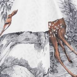 Pre Owned Burberry Black TB Monogram Silk Reversible Scarf