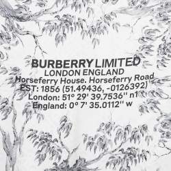 Pre Owned Burberry Black TB Monogram Silk Reversible Scarf