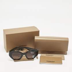 Pre Owned Burberry Black Gradient B 4390 TB Cat Eye Sunglasses