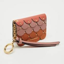 Pre Owned  Burberry Multicolor Leather Scale Camberwell Card Case Bag Charm