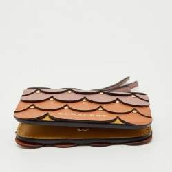 Pre Owned  Burberry Multicolor Leather Scale Camberwell Card Case Bag Charm