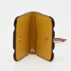 Pre Owned  Burberry Multicolor Leather Scale Camberwell Card Case Bag Charm