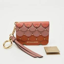 Pre Owned  Burberry Multicolor Leather Scale Camberwell Card Case Bag Charm