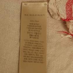 مملوكة مسبقًا وشاح بربري صوف وحرير كاروها ضخم بيج