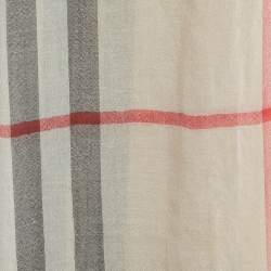 مملوكة مسبقًا وشاح بربري صوف وحرير كاروها ضخم بيج