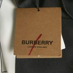 Pre Owned Burberry Black Gorilla Print Silk Square Scarf