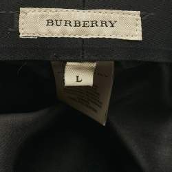 Pre Owned Burberry Brown Nova Check Cotton Newsboy Hat L