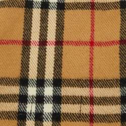 Pre Owned Burberry Vintage Beige Check Wool & Angora Scarf