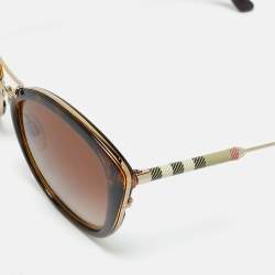 Pre Owned Burberry Brown Gradient B 4251 Q Cat Eye Sunglasses