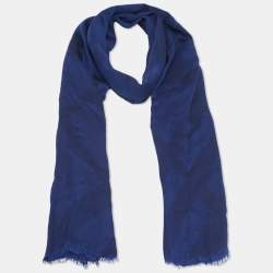 مملوكة مسبقًا Burberry Blue Checks Silk Scarf 